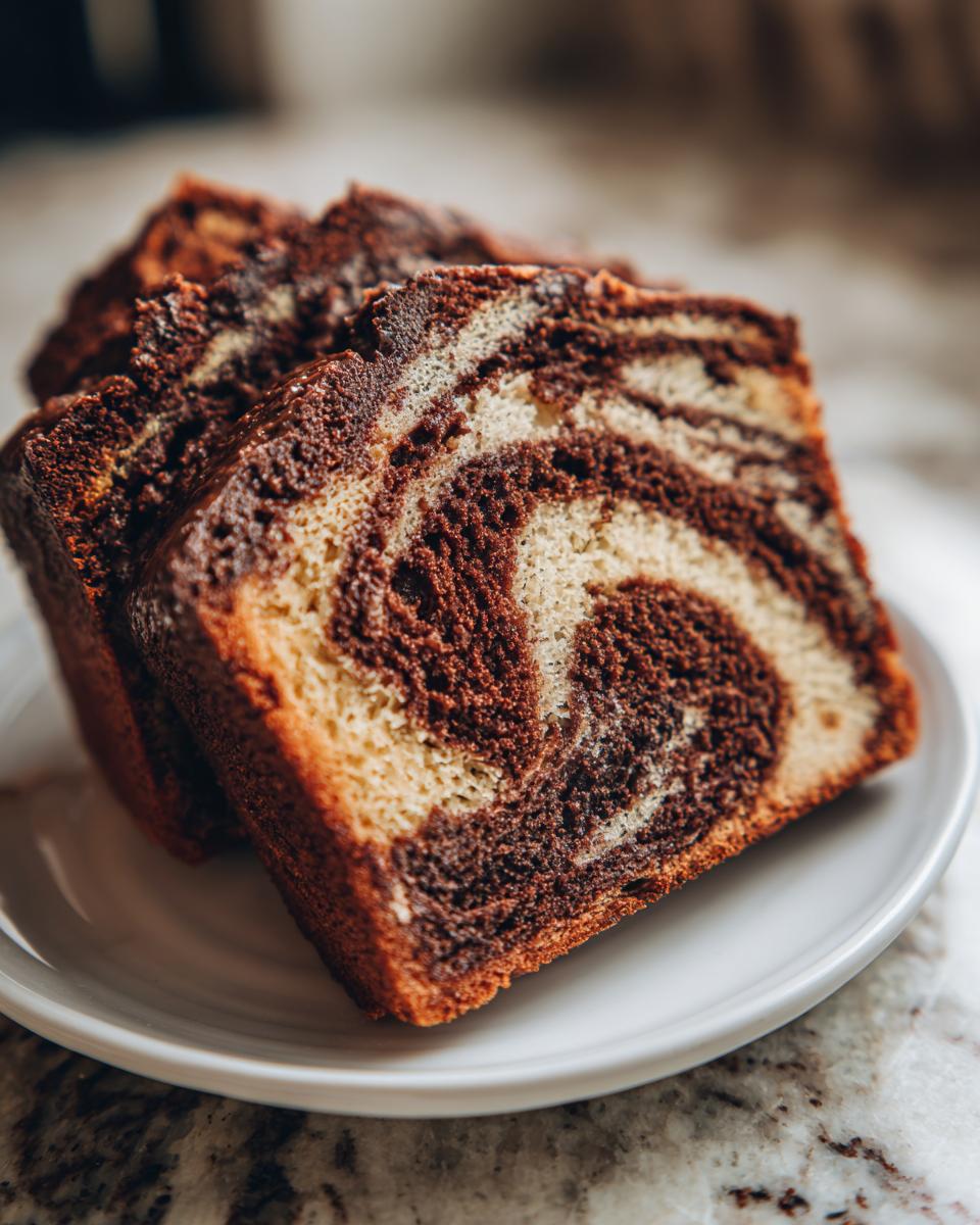 Chocolate Marble Yogurt Cake for Christmas - detail 1