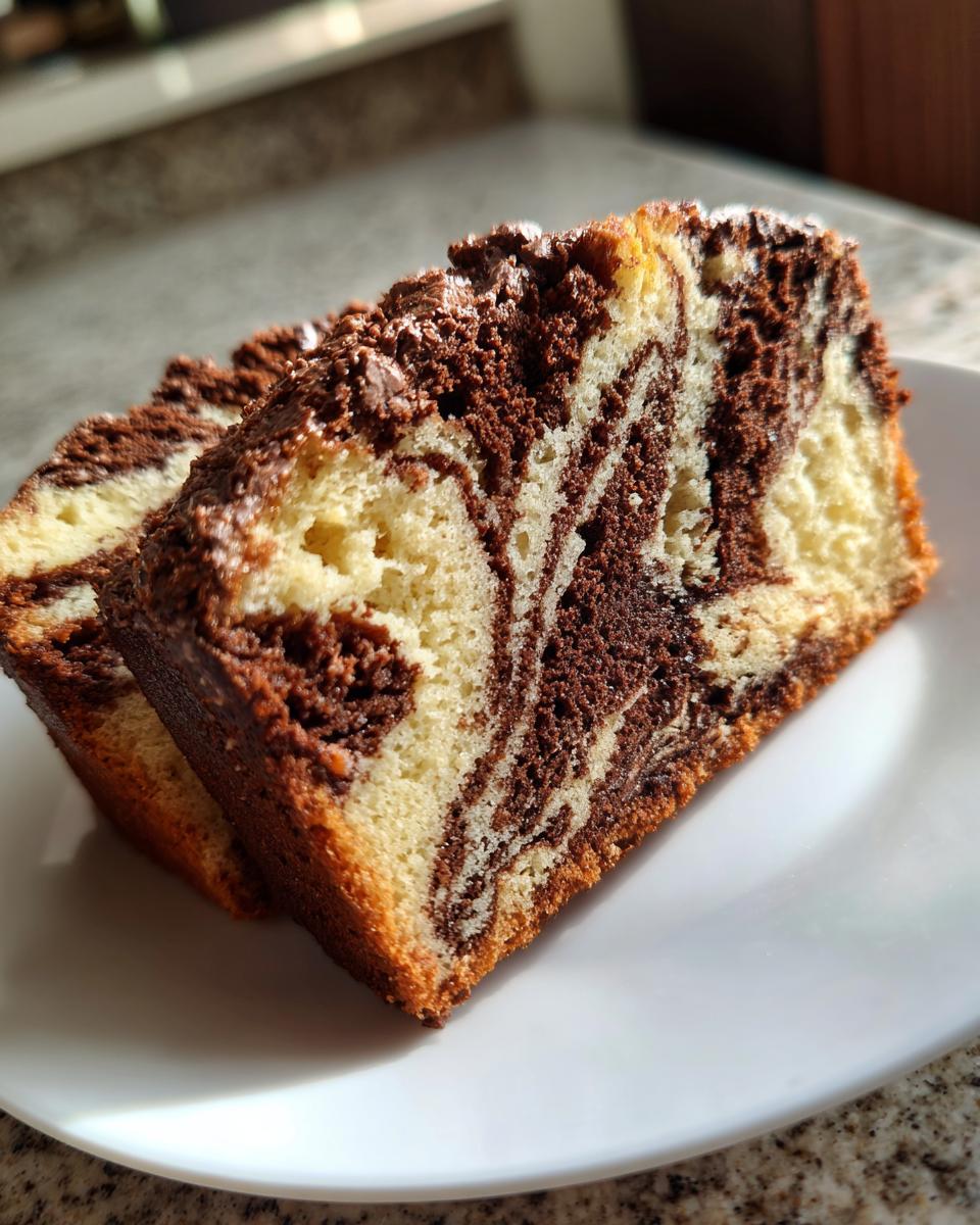 Chocolate Marble Yogurt Cake for Christmas - detail 2