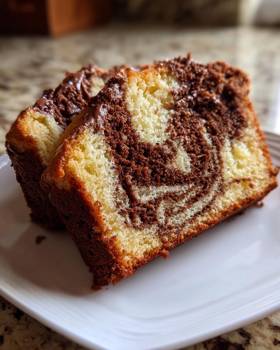 Chocolate Marble Yogurt Cake for Christmas - detail 3