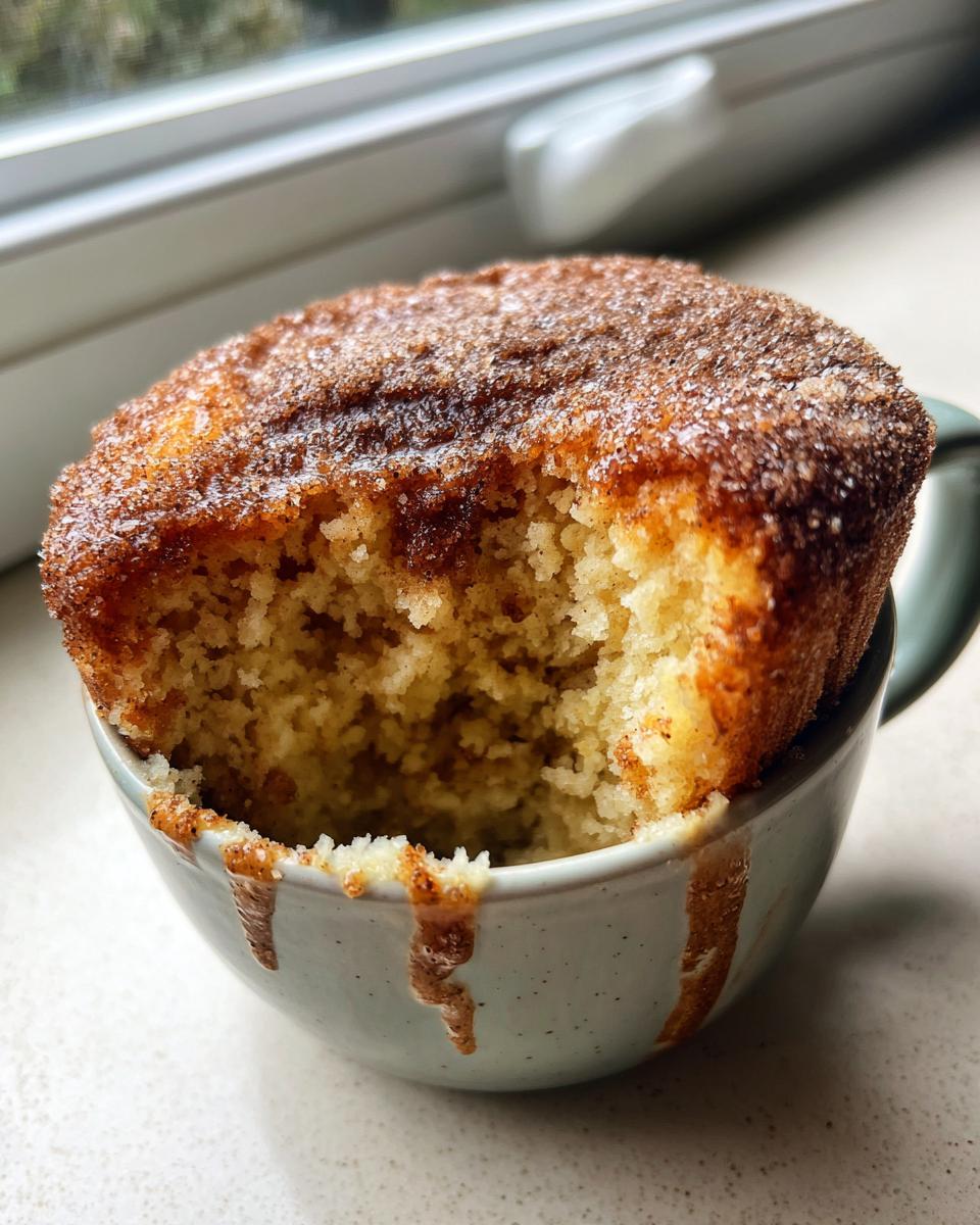 Churro-Style Cinnamon Sugar Cottage Cheese Mug Cake for Christmas - detail 1