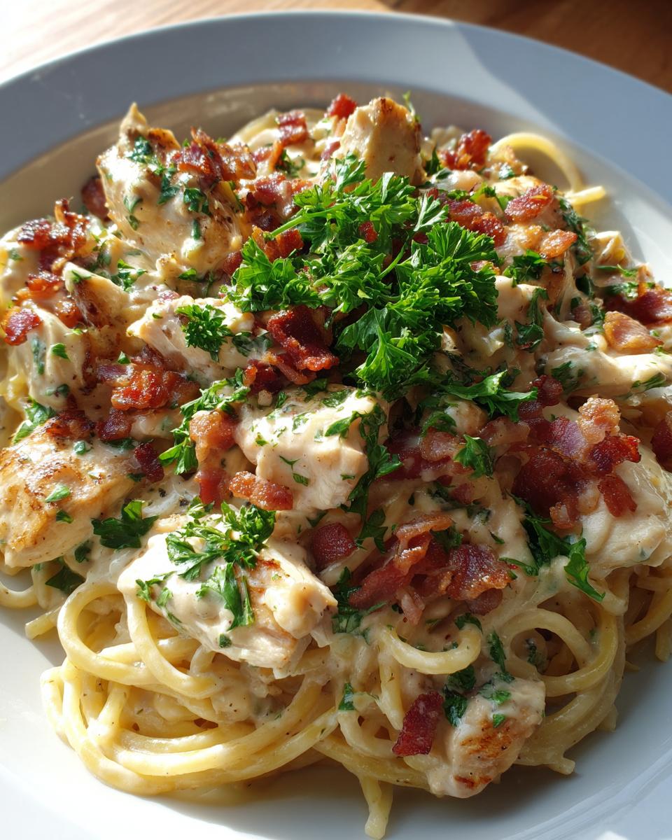 Creamy Chicken Carbonara with Bacon for Christmas - detail 4