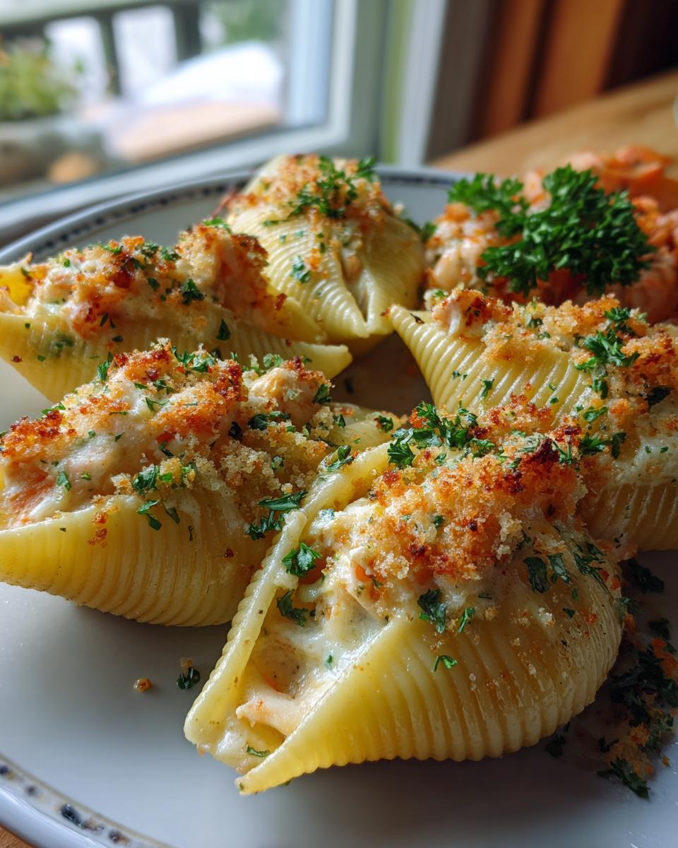 Creamy Garlic Seafood Stuffed Shells for Christmas - detail 1