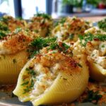Creamy Garlic Seafood Stuffed Shells for Christmas