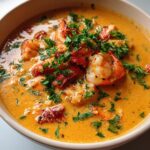 Creamy Shrimp and Lobster Bisque for Christmas