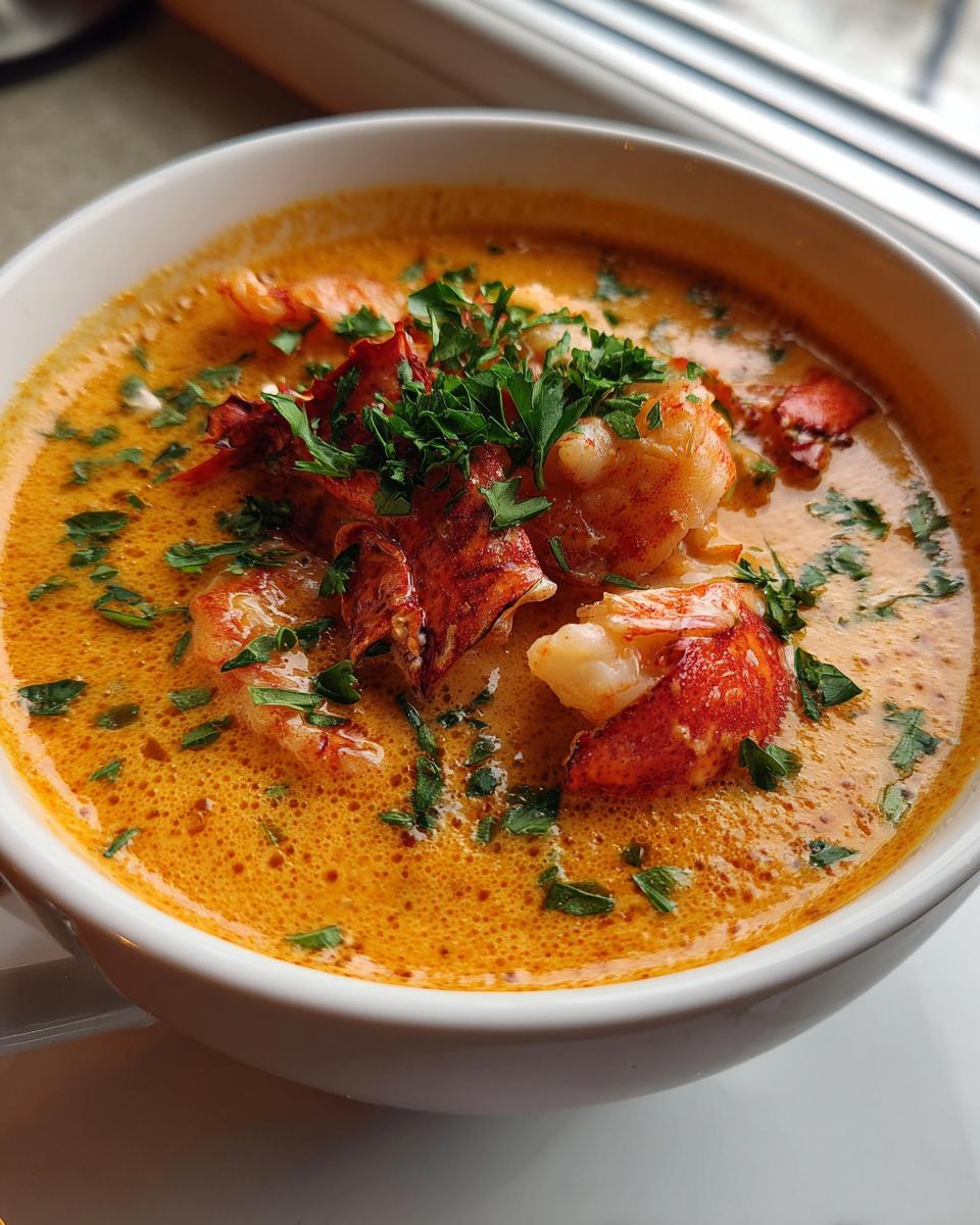 Creamy Shrimp and Lobster Bisque for Christmas - detail 2