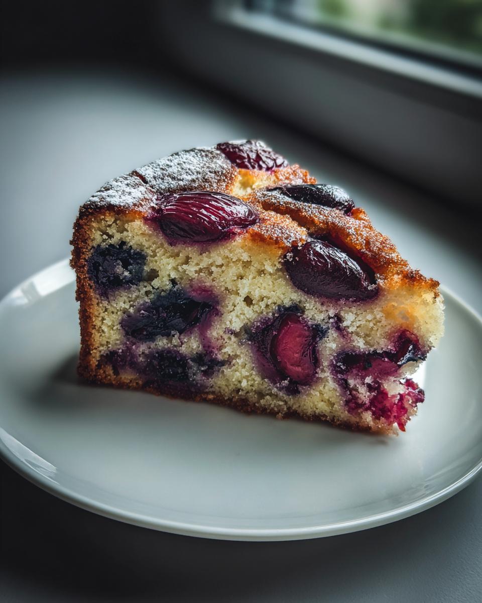 Crispy Plum and Blueberry Cake for Christmas, Easter - detail 2