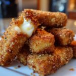 Deep Fried Pizza Sticks with Mozzarella for Halloween