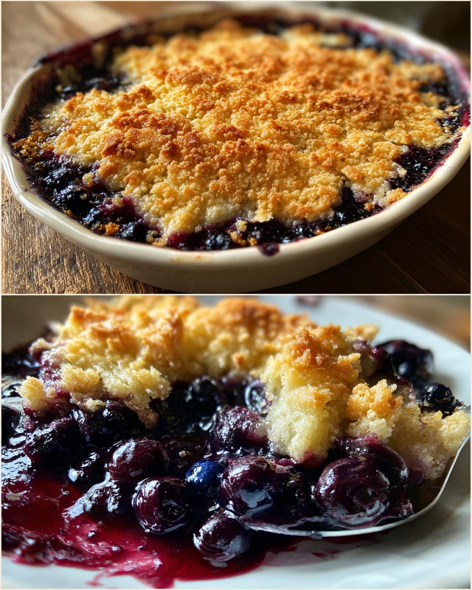 Easy Blueberry Cobbler for Easter, Christmas - detail 2