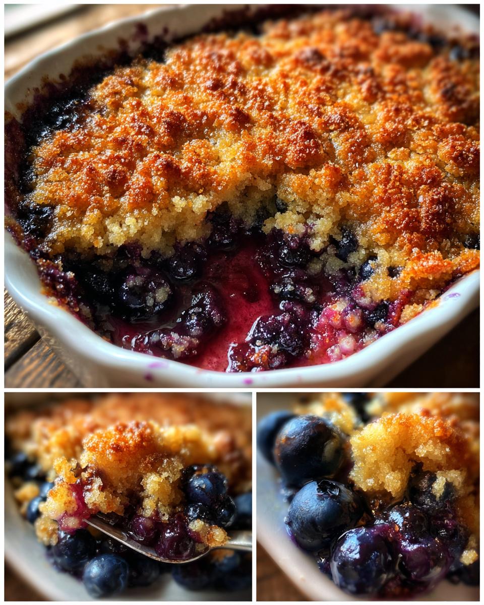Easy Blueberry Cobbler for Easter, Christmas - detail 4