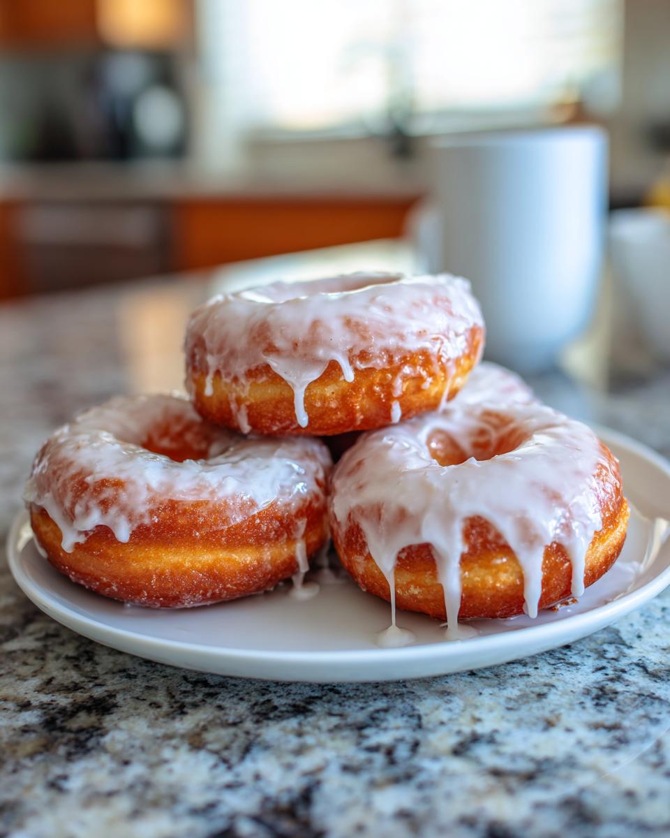 Fluffy Yeast Doughnuts with Sweet Glaze for Christmas, Easter - detail 2