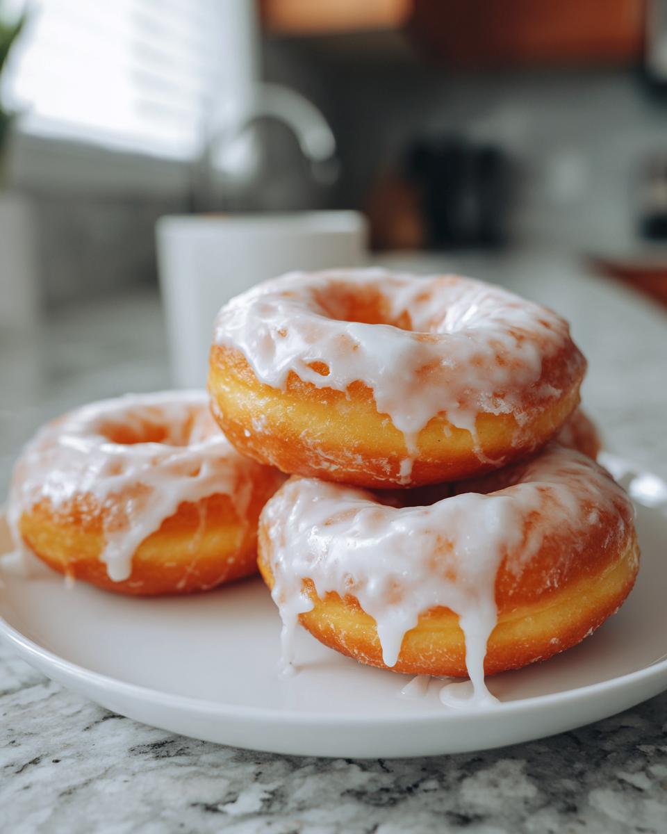 Fluffy Yeast Doughnuts with Sweet Glaze for Christmas, Easter - detail 3