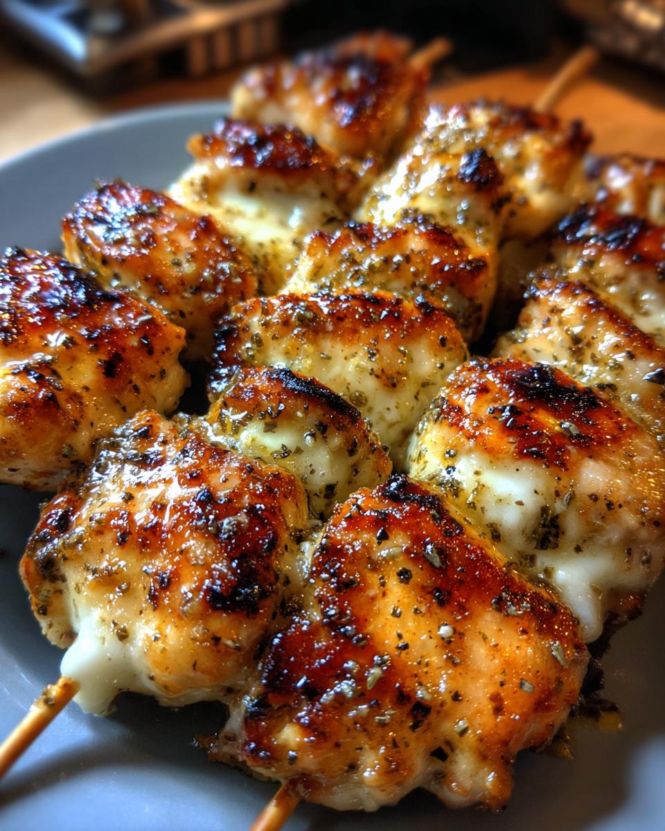 Garlic Mozzarella Chicken Bomb Skewers for Halloween, Christmas - detail 2
