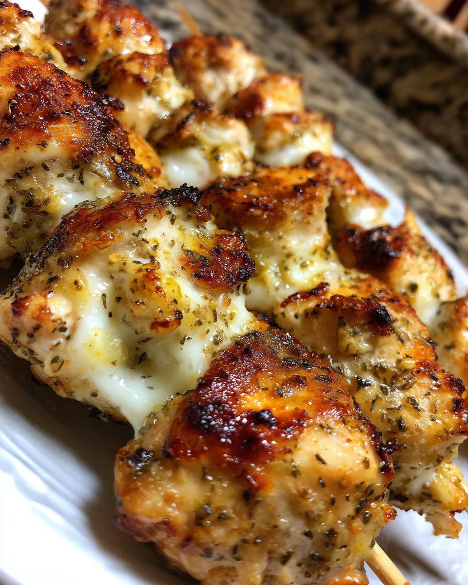 Garlic Mozzarella Chicken Bomb Skewers for Halloween, Christmas - detail 3