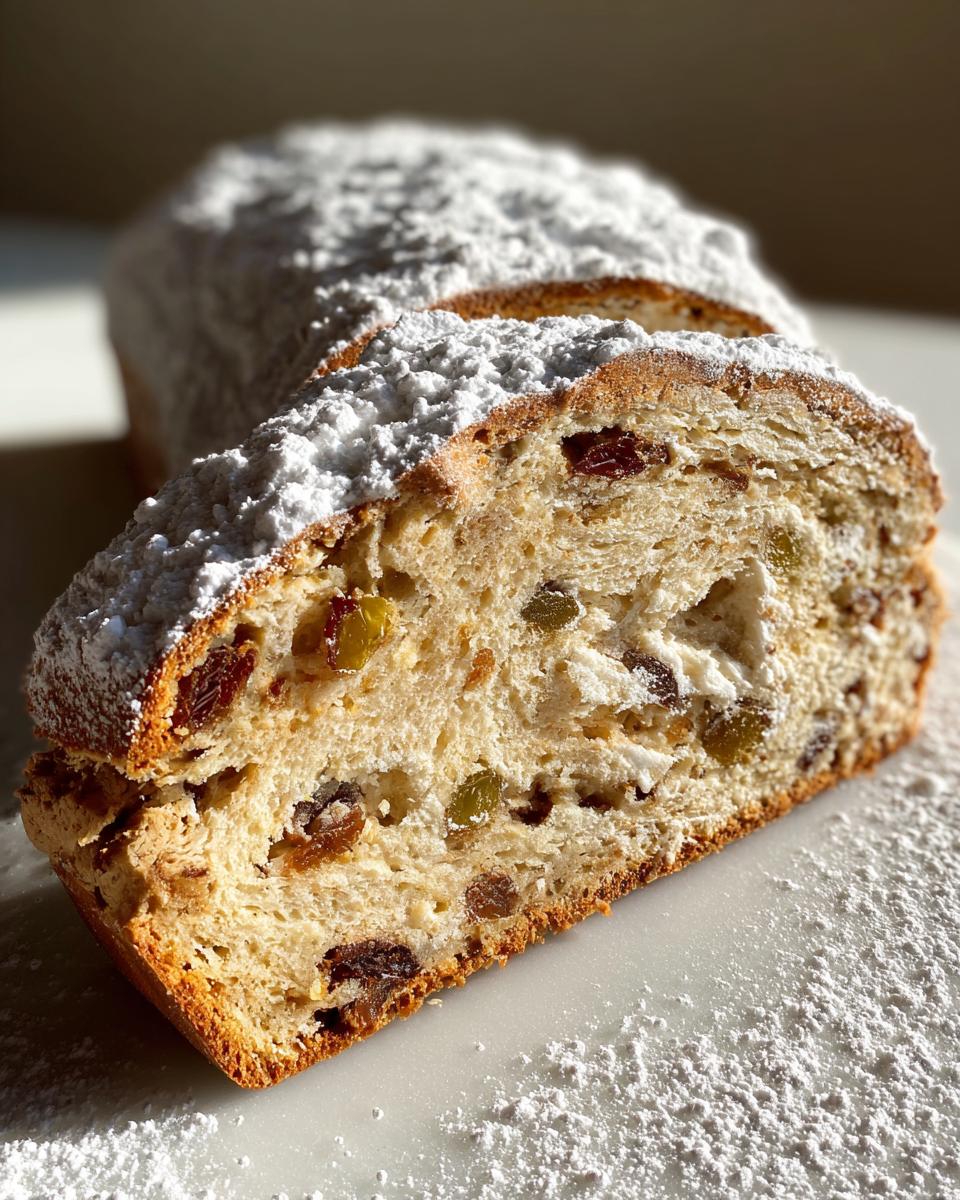 German Nut Stollen for Christmas - detail 1
