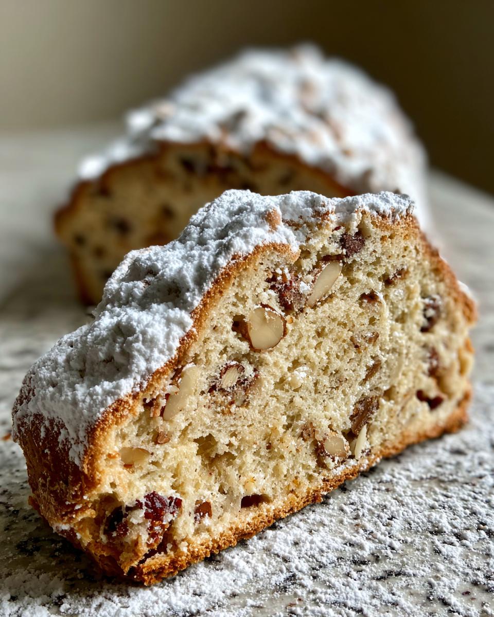 German Nut Stollen for Christmas - detail 2