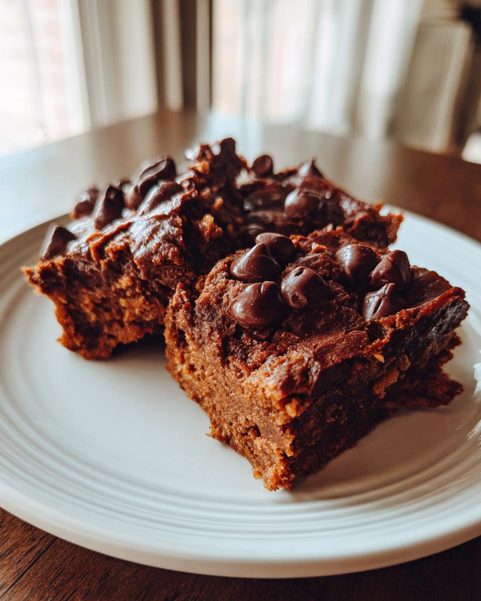 Healthy Peanut Butter Greek Yogurt Chocolate Cake Squares for Christmas - detail 1