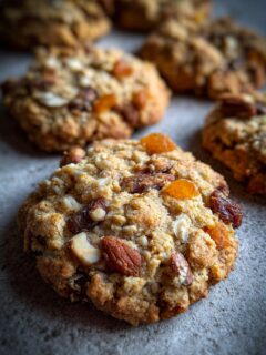 Healthy Sugar-Free Cookies with Nuts and Dried Apricots for Christmas