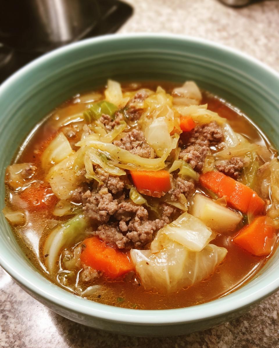 Hearty Ground Beef Cabbage Soup for Thanksgiving, Christmas - detail 1