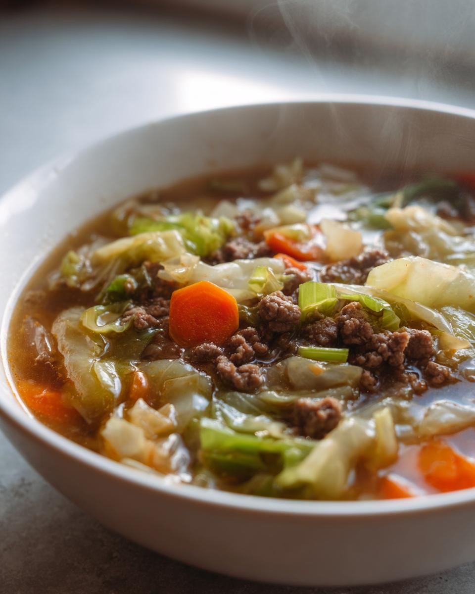Hearty Ground Beef Cabbage Soup for Thanksgiving, Christmas - detail 4
