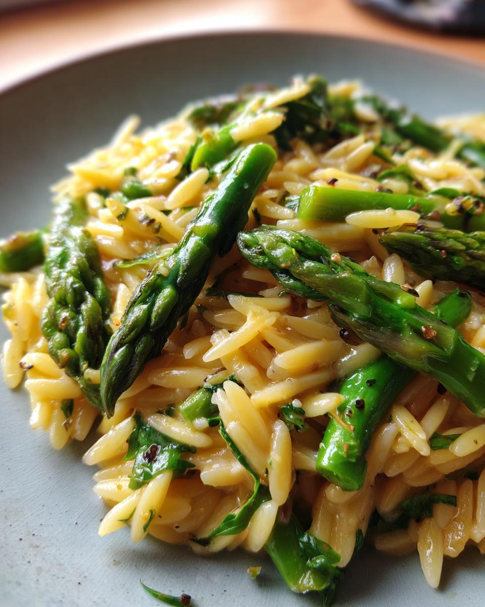 Lemon Orzo with Asparagus for Christmas, Thanksgiving - detail 1