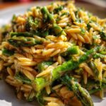 Lemon Orzo with Asparagus for Christmas, Thanksgiving
