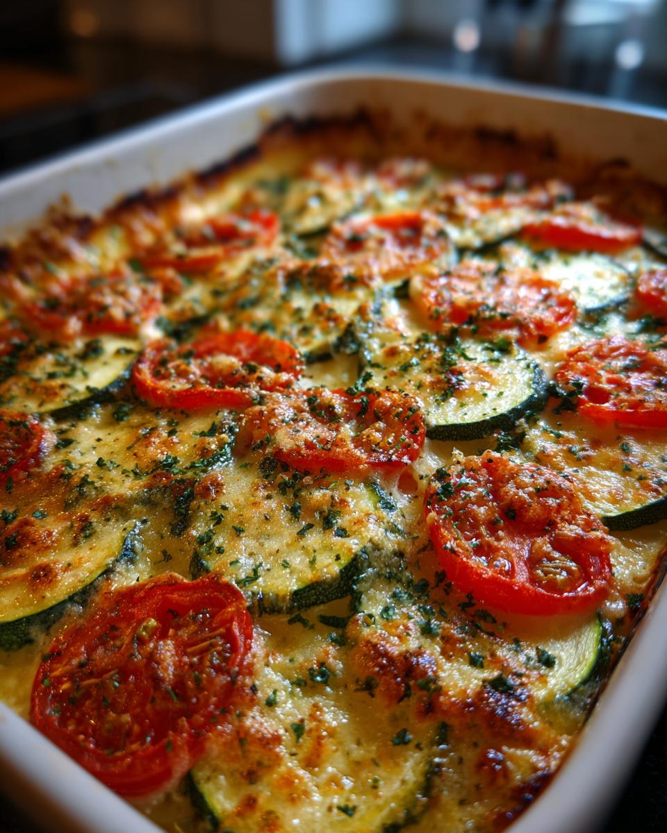 Light and Easy Zucchini and Tomato Gratin - detail 2