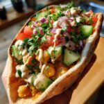 Mediterranean Chickpea Pita Tacos