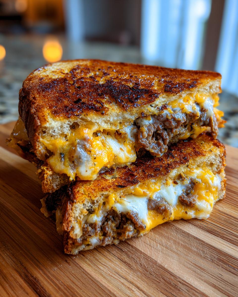 Philly Cheesesteak Grilled Cheese Sandwich - detail 2