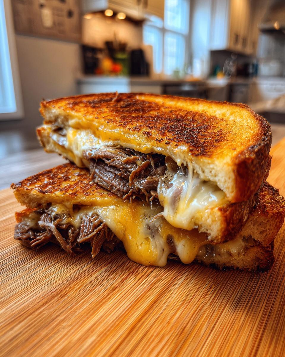 Philly Cheesesteak Grilled Cheese Sandwich - detail 3