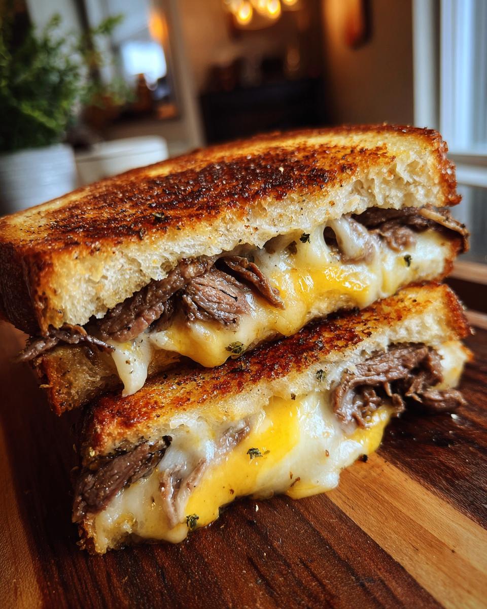 Philly Cheesesteak Grilled Cheese Sandwich - detail 4