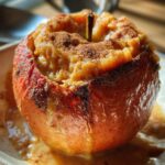 Pumpkin Pie Stuffed Baked Apples for Halloween, Thanksgiving