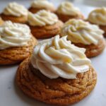 Pumpkin Sugar Cookies with Cream Cheese Frosting for Halloween, Thanksgiving