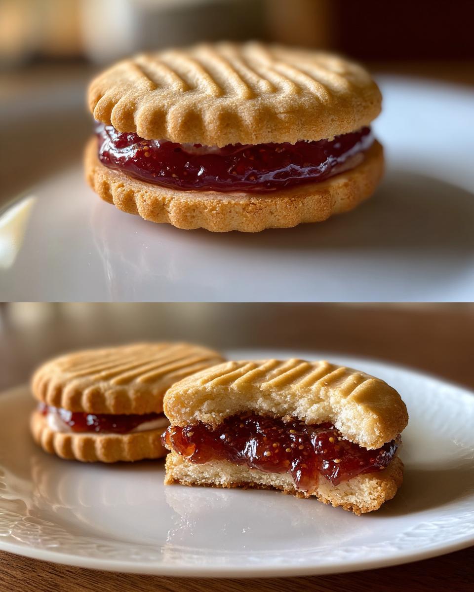 Raspberry or Strawberry Jam Sandwich Cookies for Christmas, Easter - detail 2