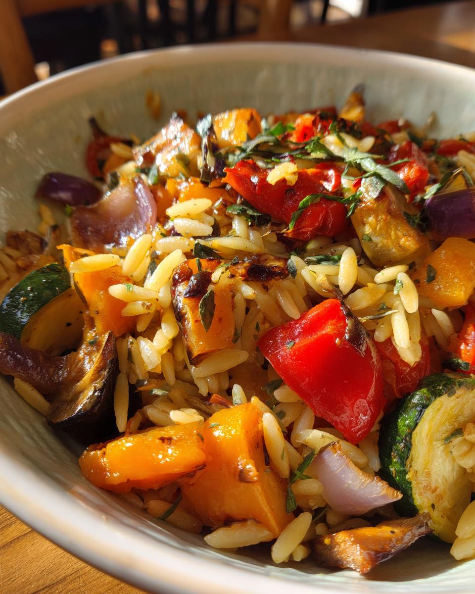 Roasted Vegetable and Orzo Power Bowl for Easter, Thanksgiving - detail 2