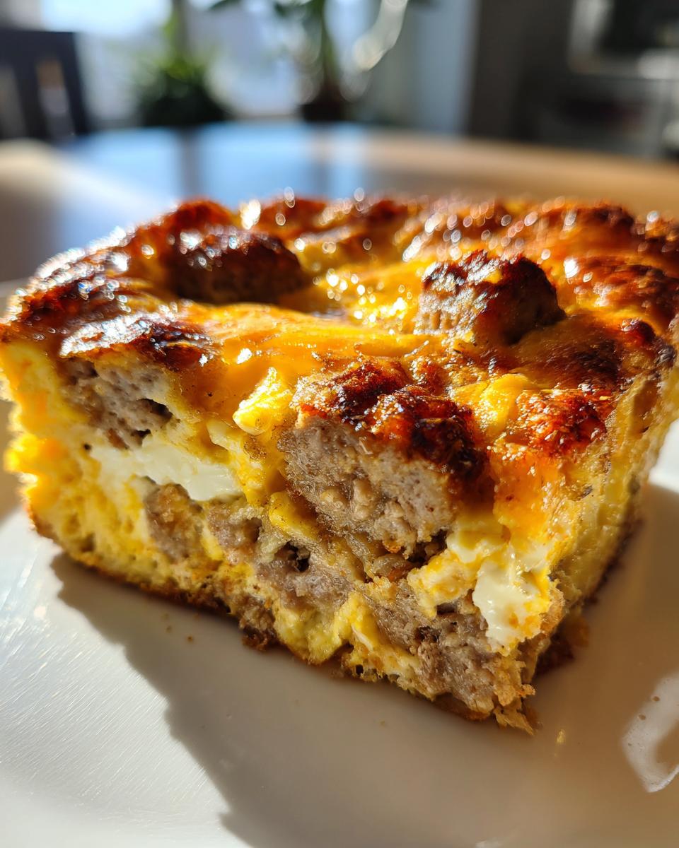 Sausage, Egg, and Cream Cheese Breakfast Casserole - detail 1