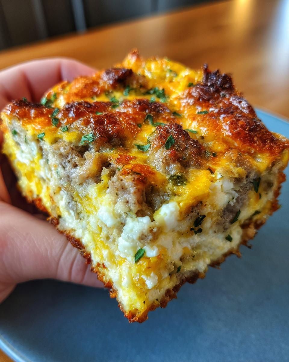Sausage, Egg, and Cream Cheese Breakfast Casserole - detail 2