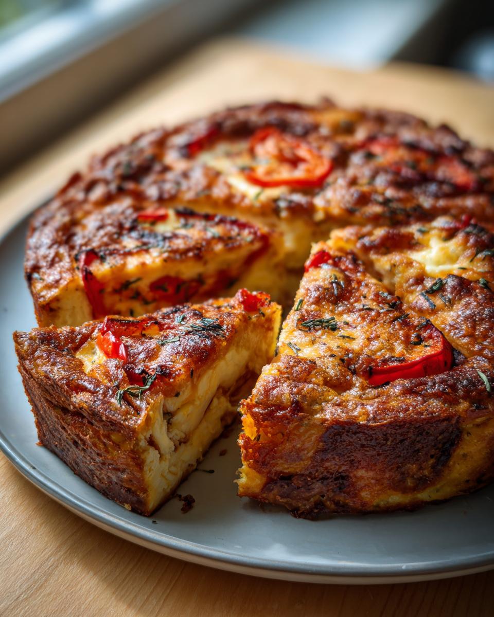 Savory Pepper and Mozzarella Cake for Christmas - detail 1