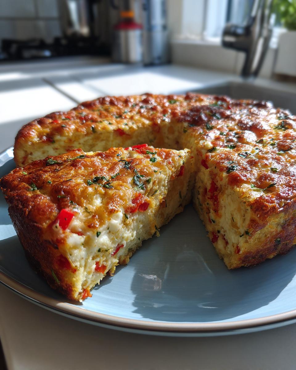 Savory Pepper and Mozzarella Cake for Christmas - detail 2