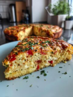 Savory Pepper and Mozzarella Cake for Christmas
