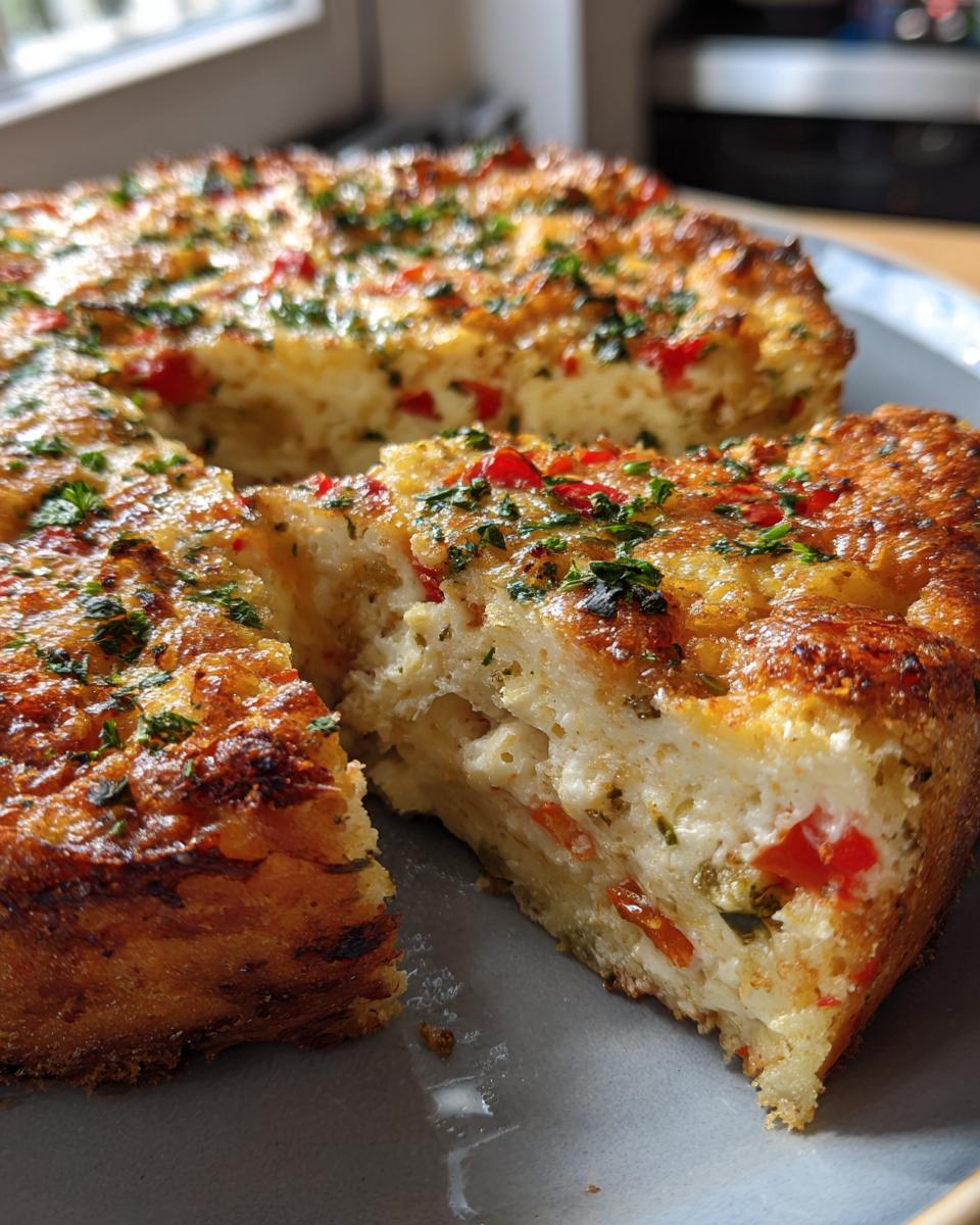 Savory Pepper and Mozzarella Cake for Christmas - detail 3