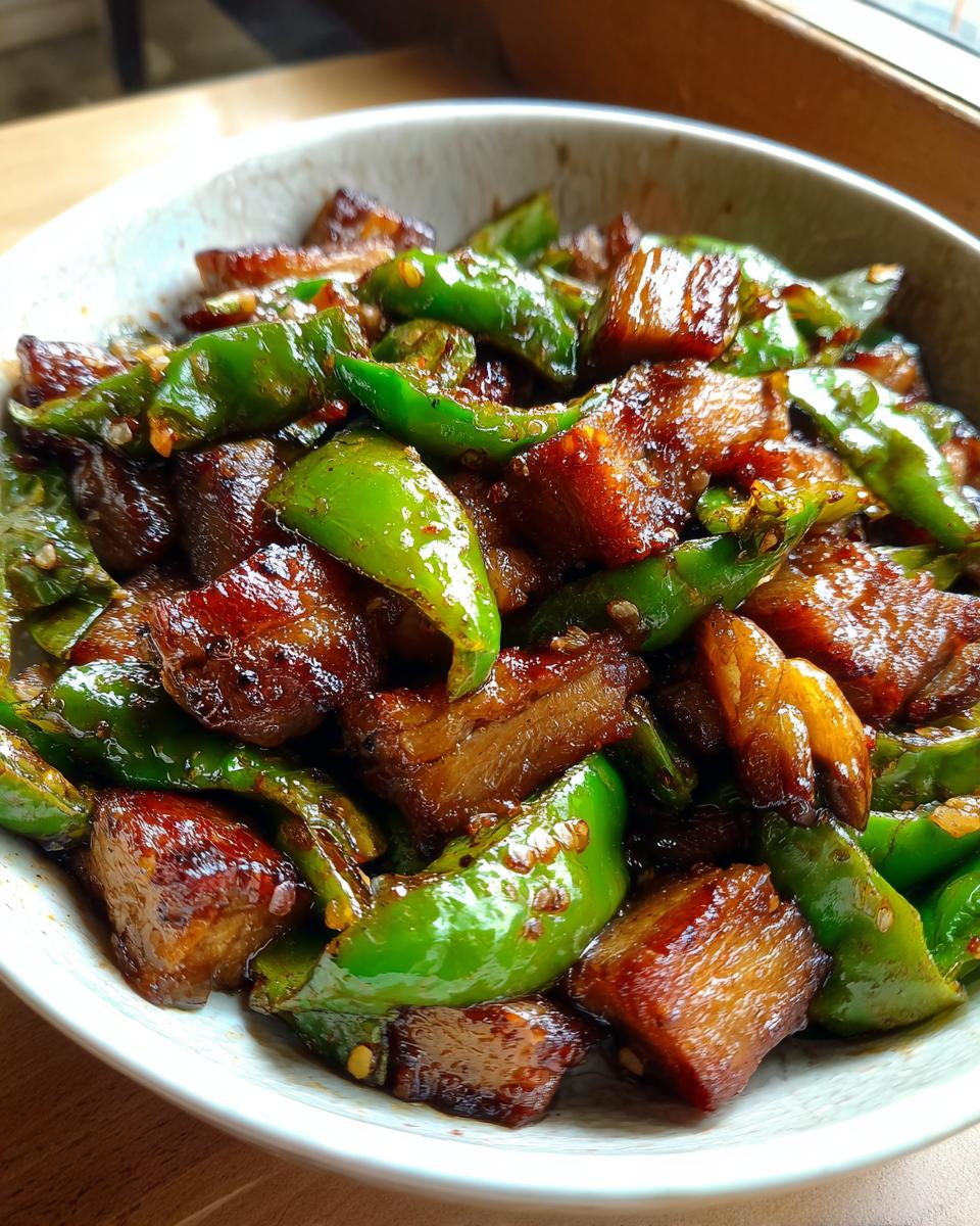 Stir-fried Pork Belly with Green Chilies for Halloween - detail 1