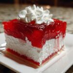 Strawberry Jello Whipped Cream Dessert for Christmas, Thanksgiving