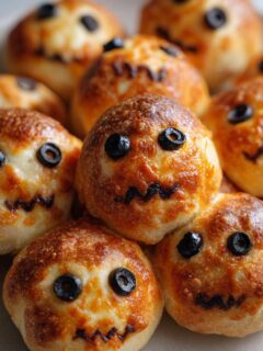 Stuffed Crust Pizza Bites for Halloween