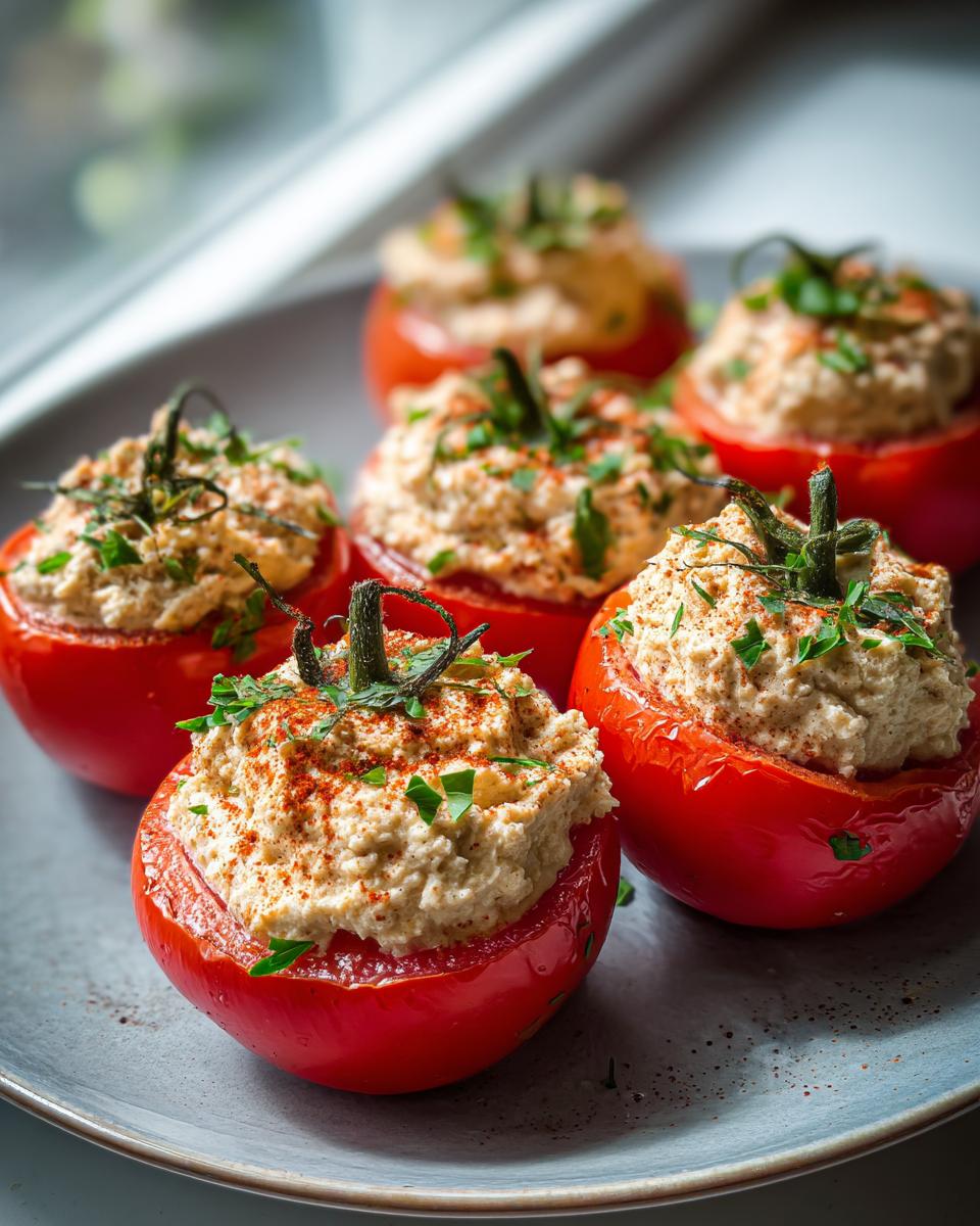 Stuffed Tomatoes with Tuna Mousse for Easter, Christmas - detail 2