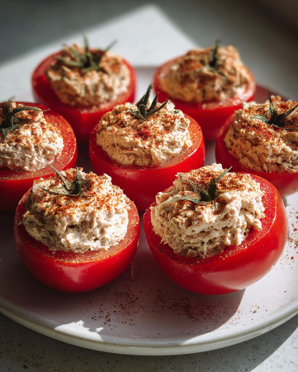 Stuffed Tomatoes with Tuna Mousse for Easter, Christmas - detail 3