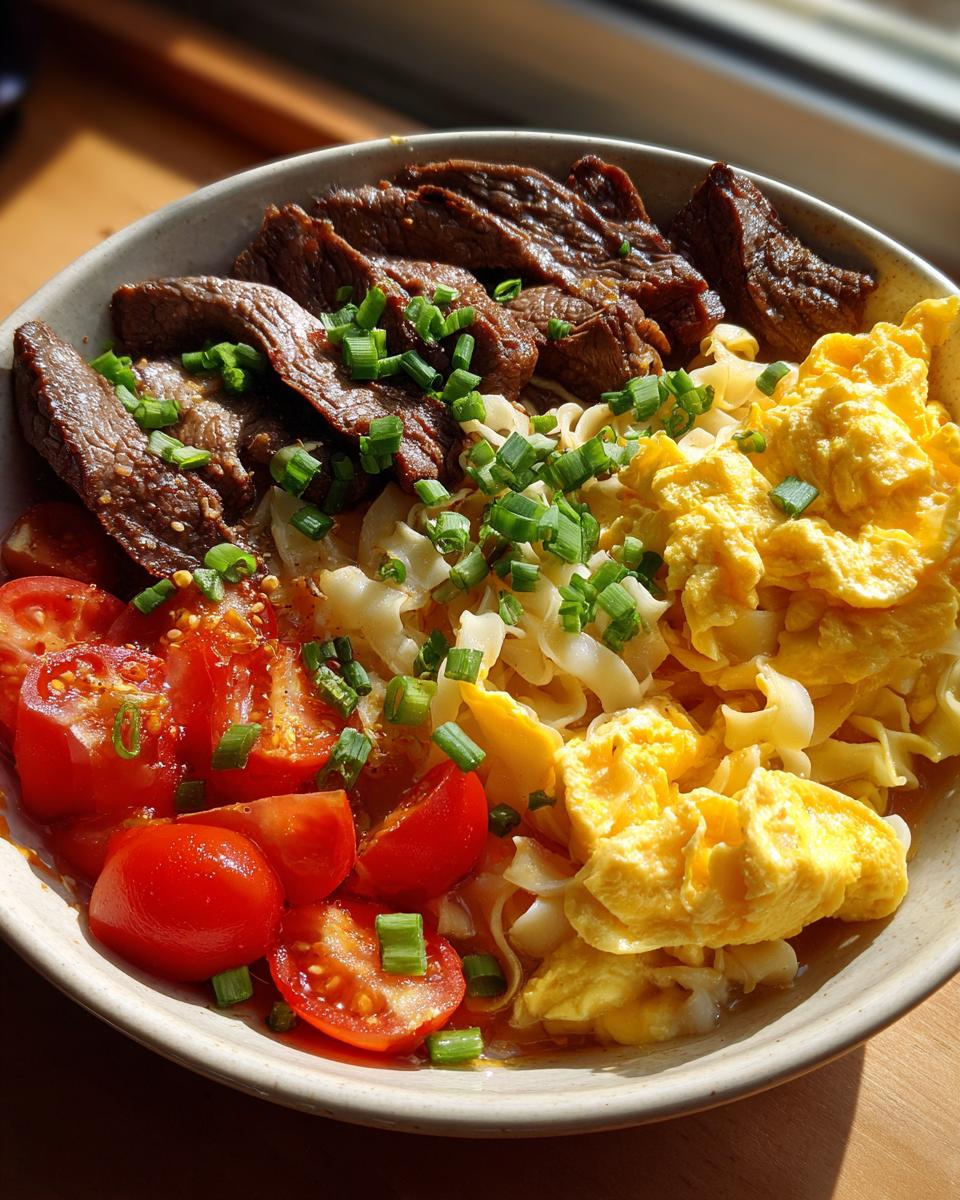Tomato Egg and Beef Noodle Soup for Christmas, Thanksgiving - detail 3