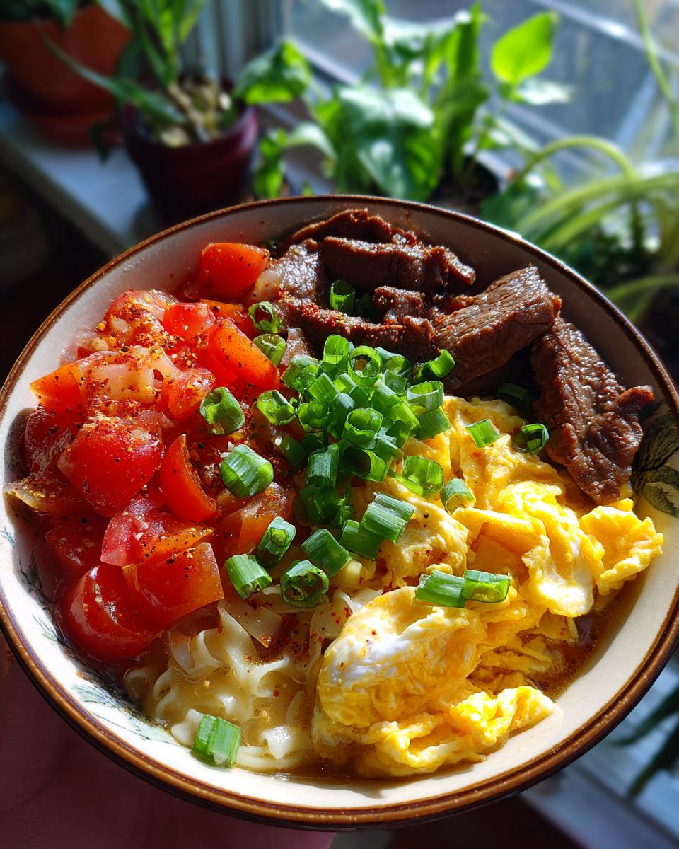 Tomato Egg and Beef Noodle Soup for Christmas, Thanksgiving - detail 4