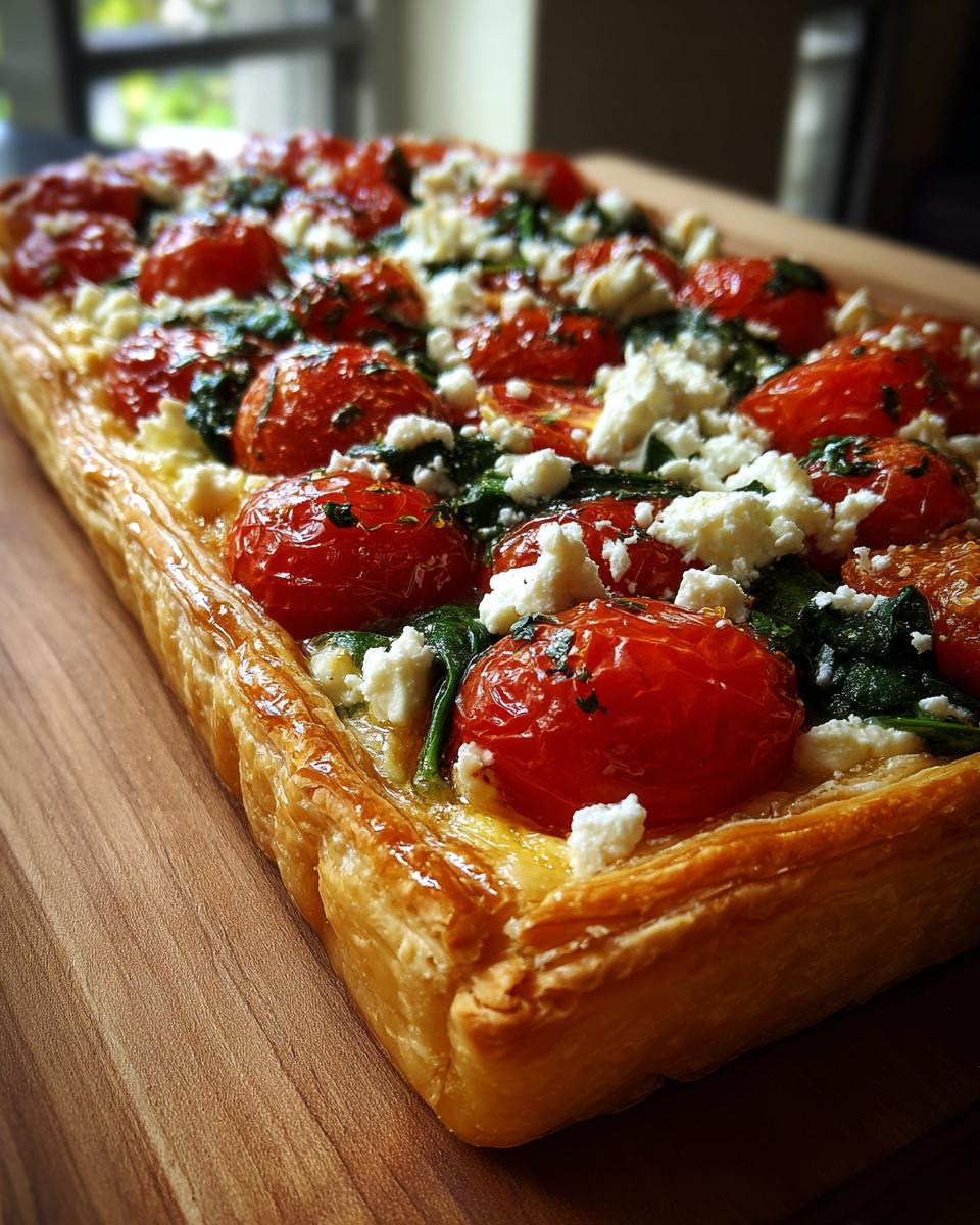 Tomato, Spinach, and Feta Tart for Easter, Christmas - detail 2