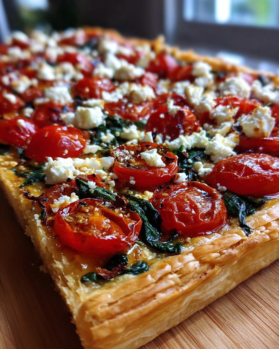Tomato, Spinach, and Feta Tart for Easter, Christmas - detail 3