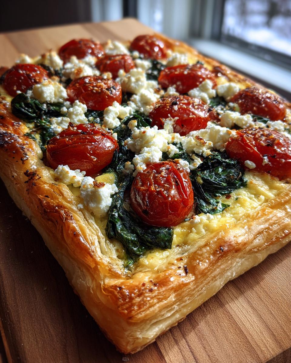 Tomato, Spinach, and Feta Tart for Easter, Christmas - detail 4